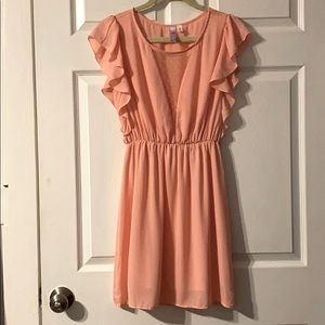 Francesca’s Pink summer dress w/ sheer front